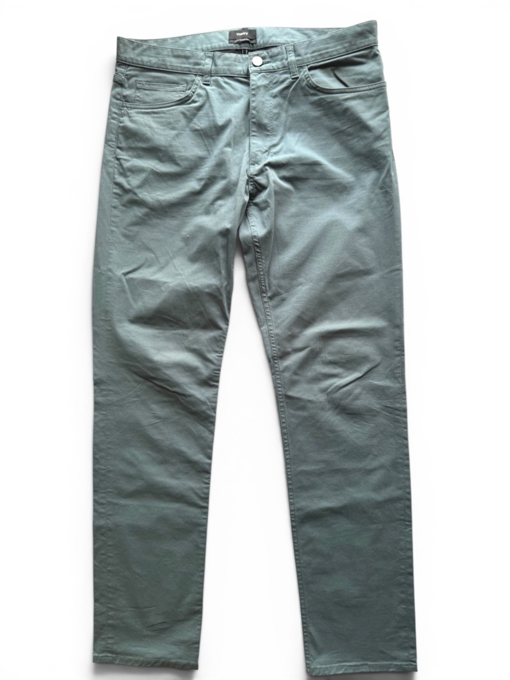 THEORY Haydin Straight Slim Fit Green Jeans Pants Men’s 34 Stretch - Picture 2 of 10